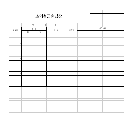 소액현금출납장